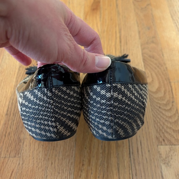 Cole Haan Black and Cream Tassel Flats - Picture 4 of 7